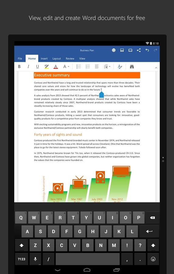 Microsoft Word for Tablet » Apk Thing - Android Apps Free Download