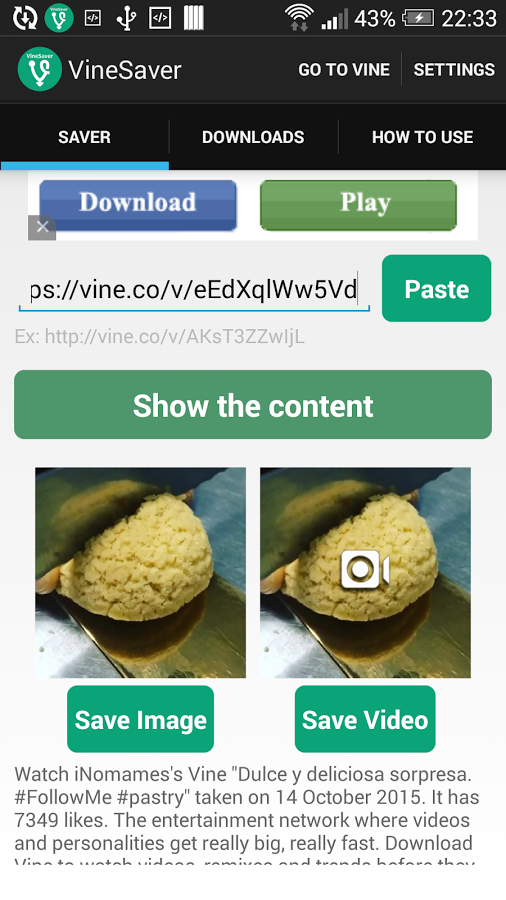 Download Vine Android App