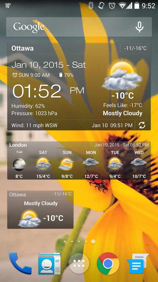 download weather widget android