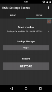 ROM Settings Backup