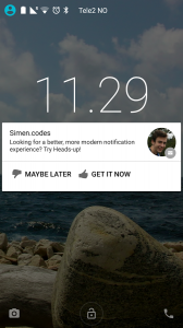 Heads-up notifications