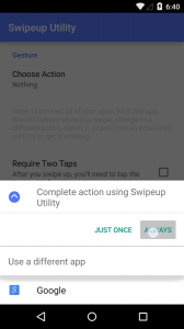 Swipeup Utility