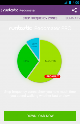 Runtastic Pedometer Step Count