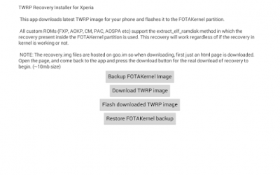 Recovery Manager for Xperia