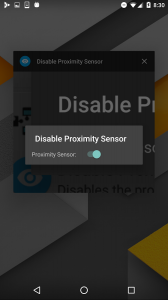 Disable Proximity Sensor