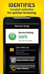 Norton Snap qr code reader