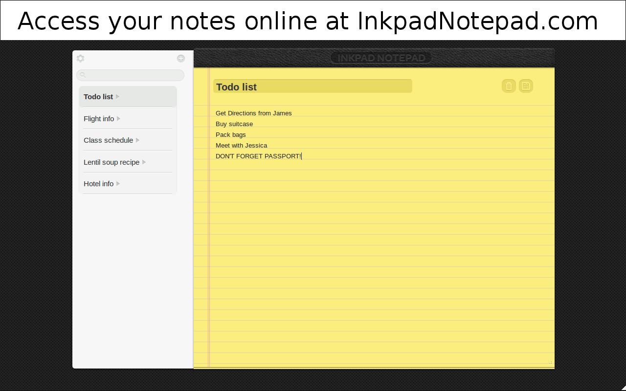 how to alphabetize inkpad notepad