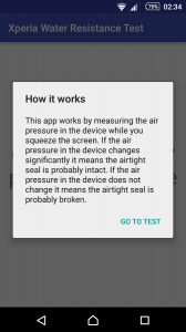 Xperia Water Resistance Test