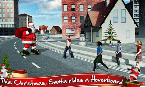 Hoverboard Rider 3D:Santa Xmas