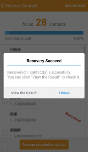 GT Contact Recovery