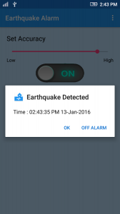 Earthquake Alarm