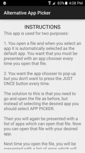 Alternative App Picker