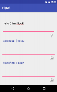 FlipOk - flip the text