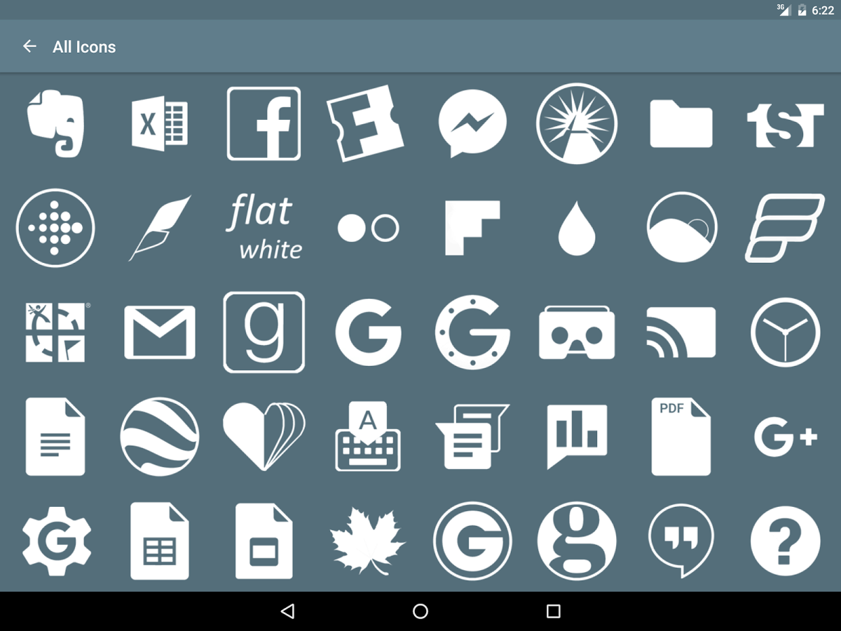 Flat White Icon Pack » Apk Thing - Android Apps Free Download