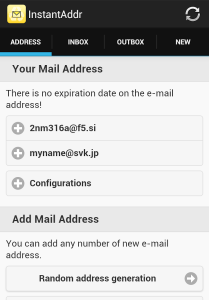 Instant Email Address