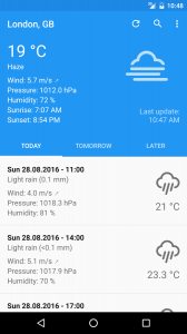 Forecastie - Weather app