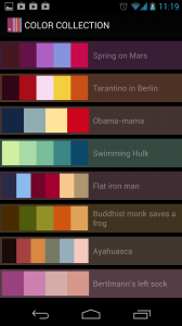 Color Collection, palettes