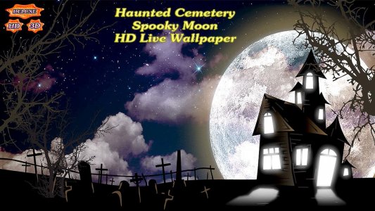 Haunted Cemetery Spooky Moon
