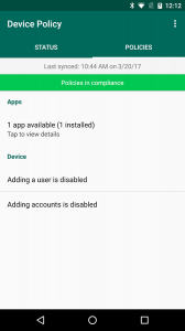 Android Device Policy